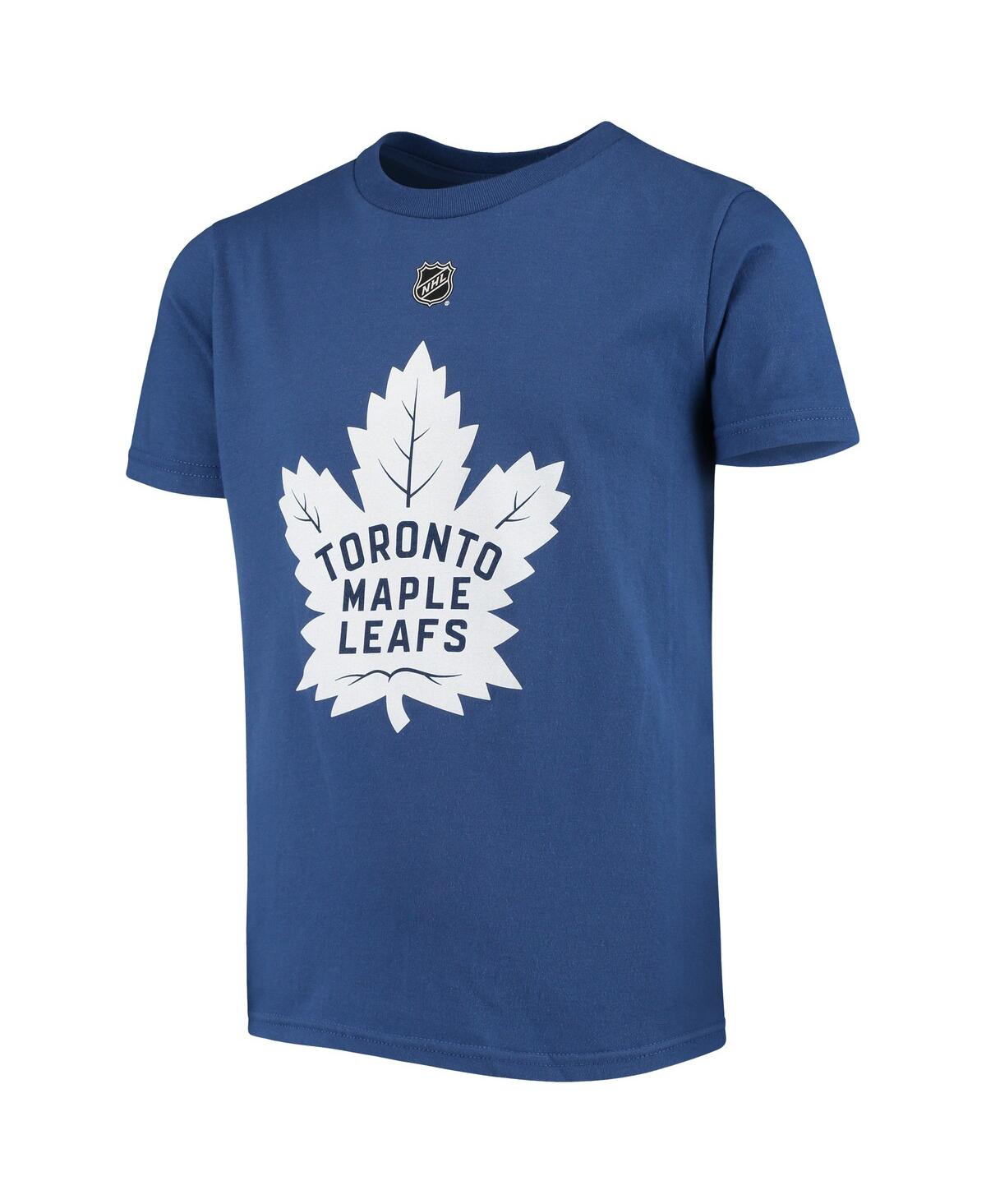 Outerstuff Big Boys Auston Matthews Blue Toronto Maple Leafs Player Name And Number T-shirt In Blue