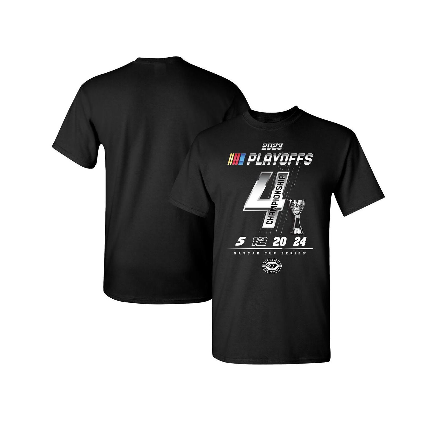Men's Heather Charcoal 2023 NASCAR Cup Series Playoffs Championship Four T-shirt