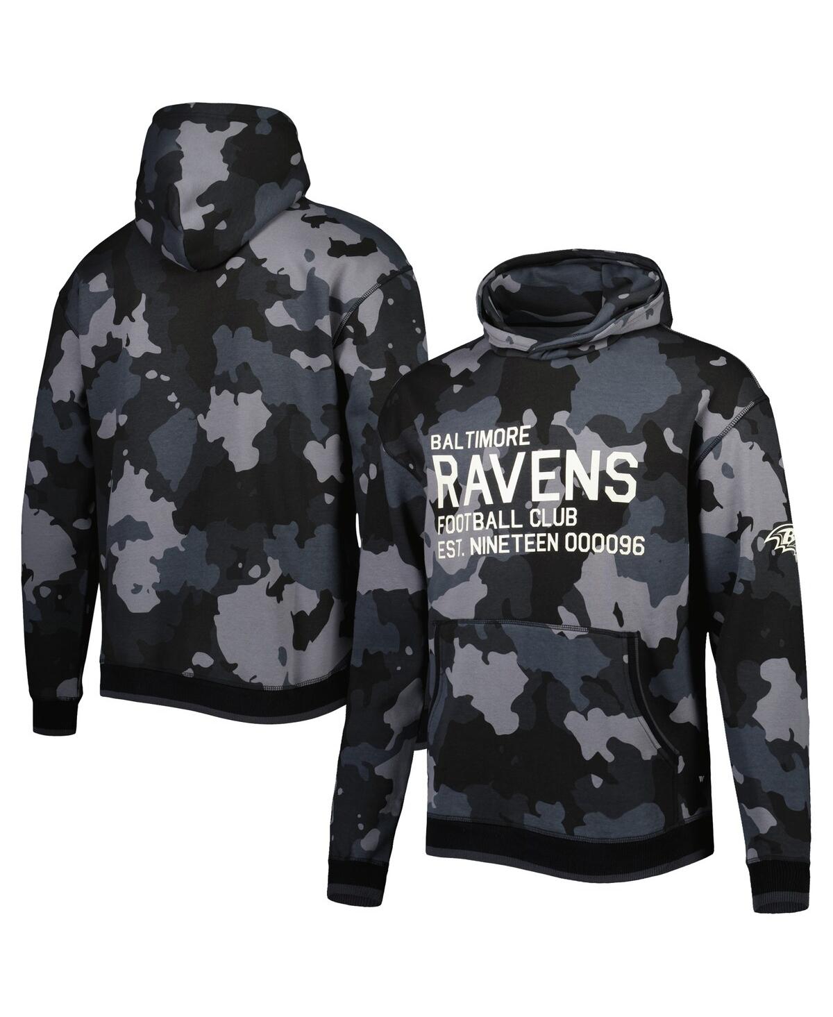 Shop The Wild Collective Men's  Black Baltimore Ravens Camo Pullover Hoodie