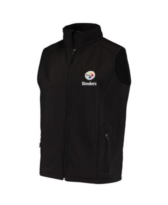 Men's Black Pittsburgh Steelers Circle Archer Softshell Full-Zip Vest