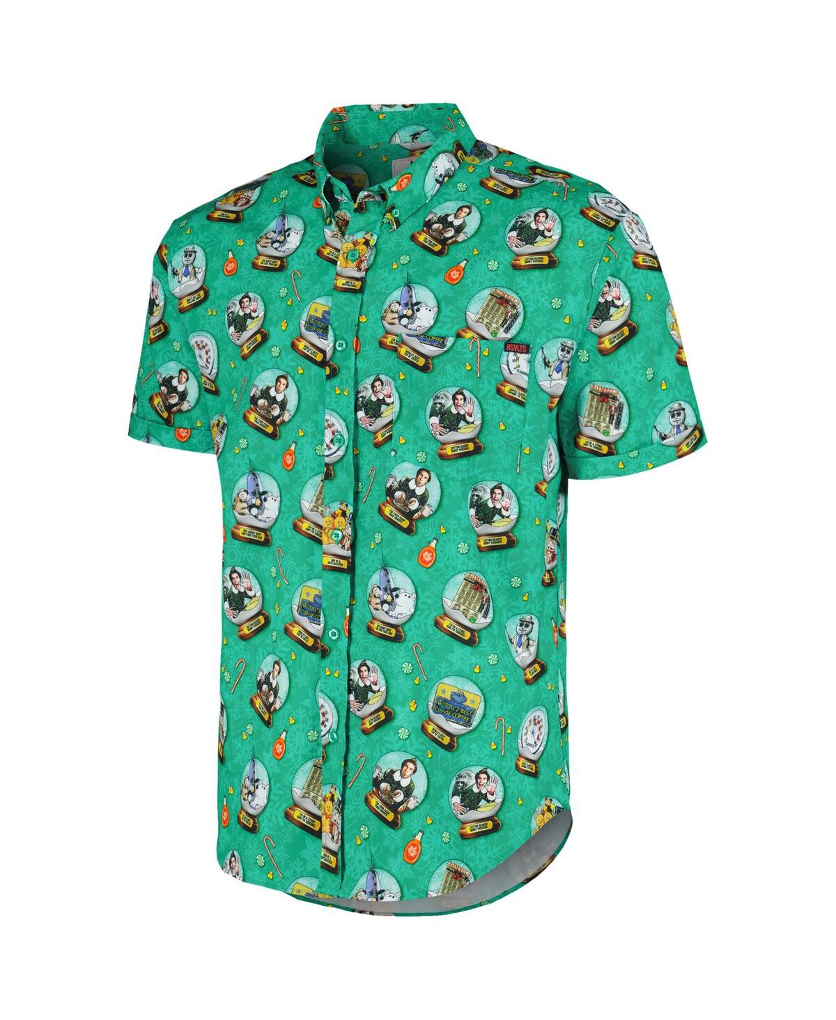 Shop Rsvlts Men's And Women's  Green Elf Son Of A Nutcracker Kunuflexâ Button-down Shirt
