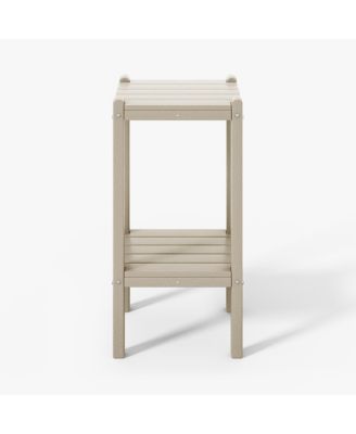 36" Outdoor Adirondack HDPE 2-Tier Patio Side Table