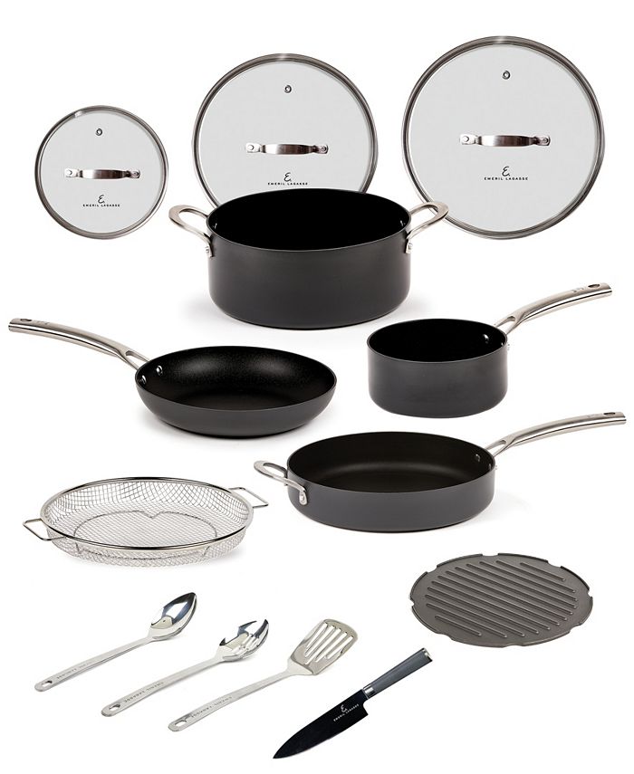 Emeril Lagasse Forever Pro 13 Pc. Cookware Set, Black