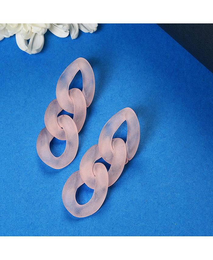 SOHI Women's Pink Chainlink Drop Earrings Macy's