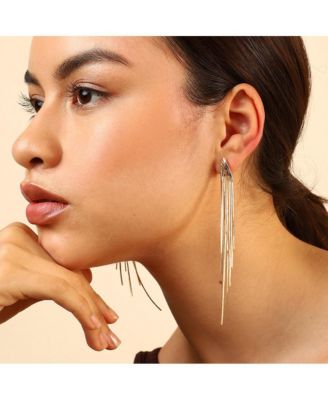 Women's Gold  Metallic Chain Drop Earrings