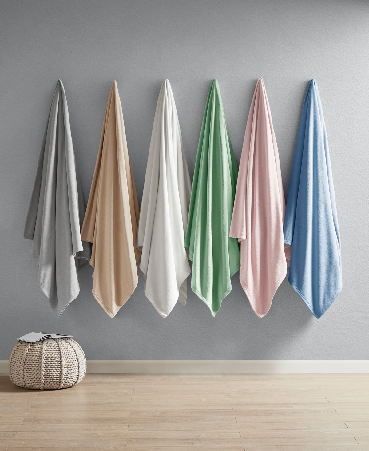 Home Design Easy Care Year-Round Soft Fleece Blanket, Full/Queen, Exclusively at Macy's