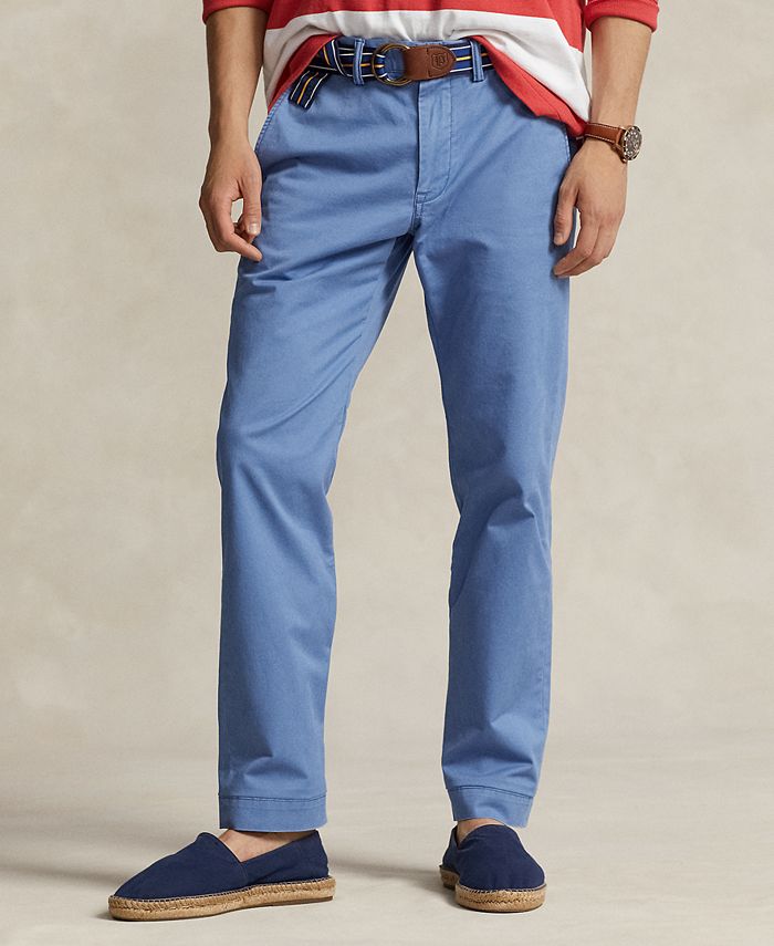 Men's Straight-Fit Washed Stretch Chino Pants