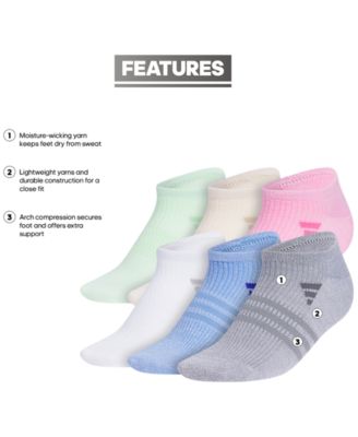 adidas Women's 6-Pk. Superlite 3.0 No Show Socks
