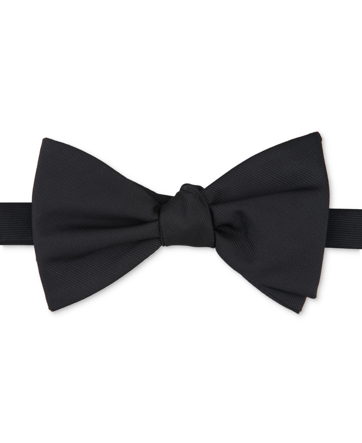 Men's Piercy Solid Black Bow Tie, Created for Macy's - Black