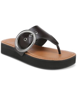 Zodiac - Women's Jadon T-Strap Buckled Slip-On Sandals