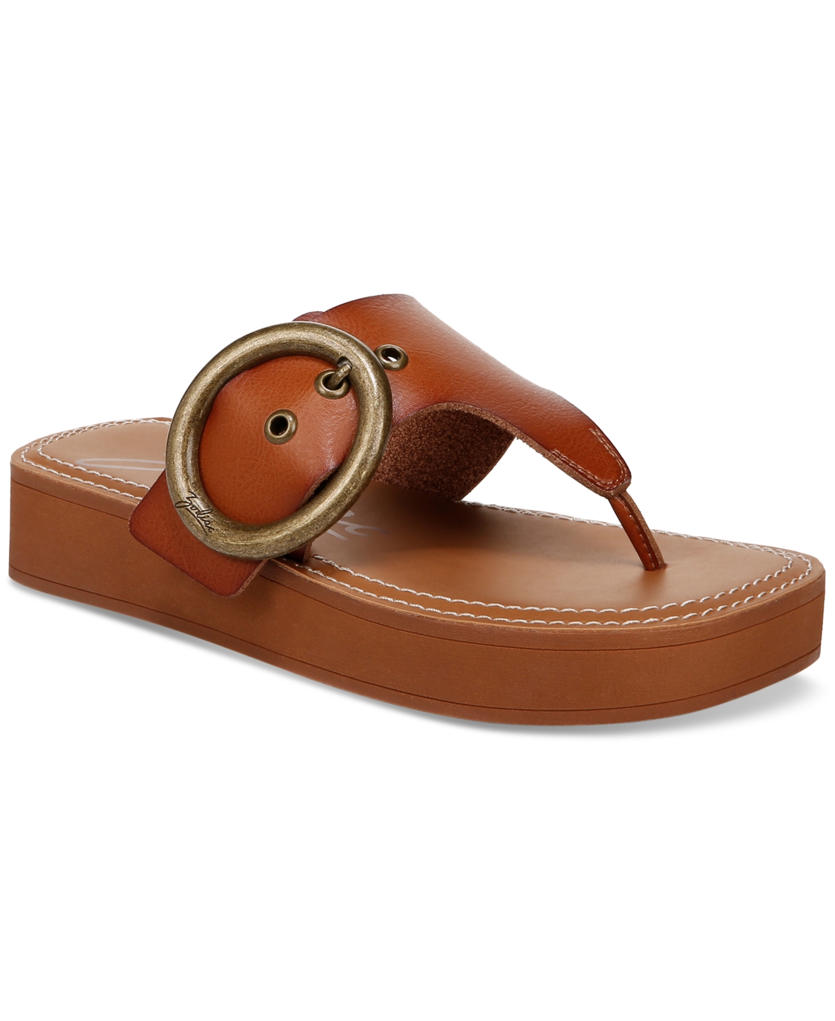 Women's Jadon T-Strap Buckled Slip-On Sandals - Brown