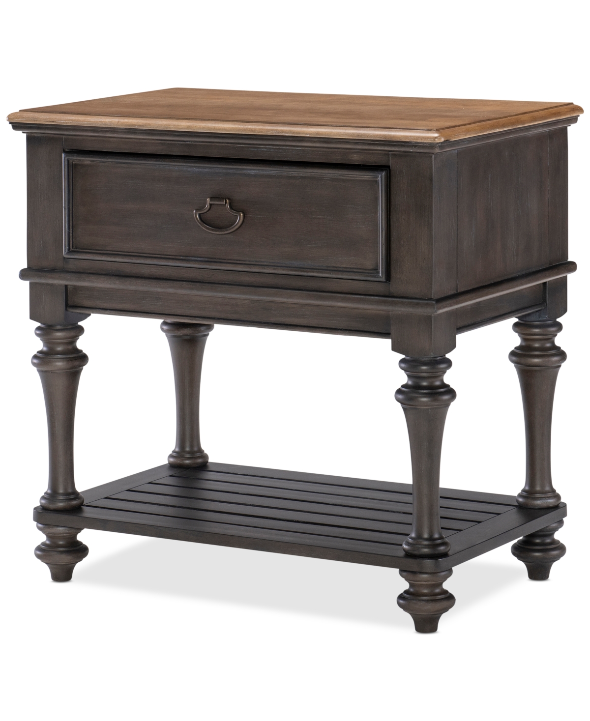 Macy's Mandeville One Drawer Nightstand In Brown