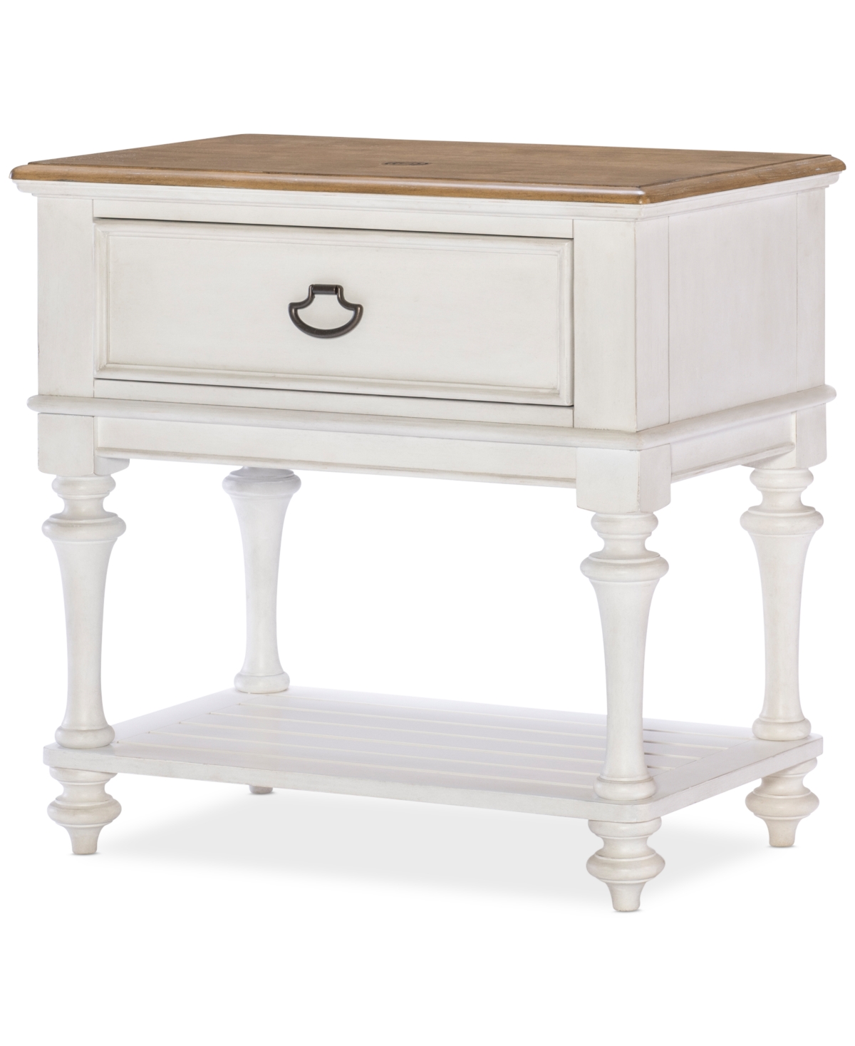 Macy's Mandeville One Drawer Nightstand In White