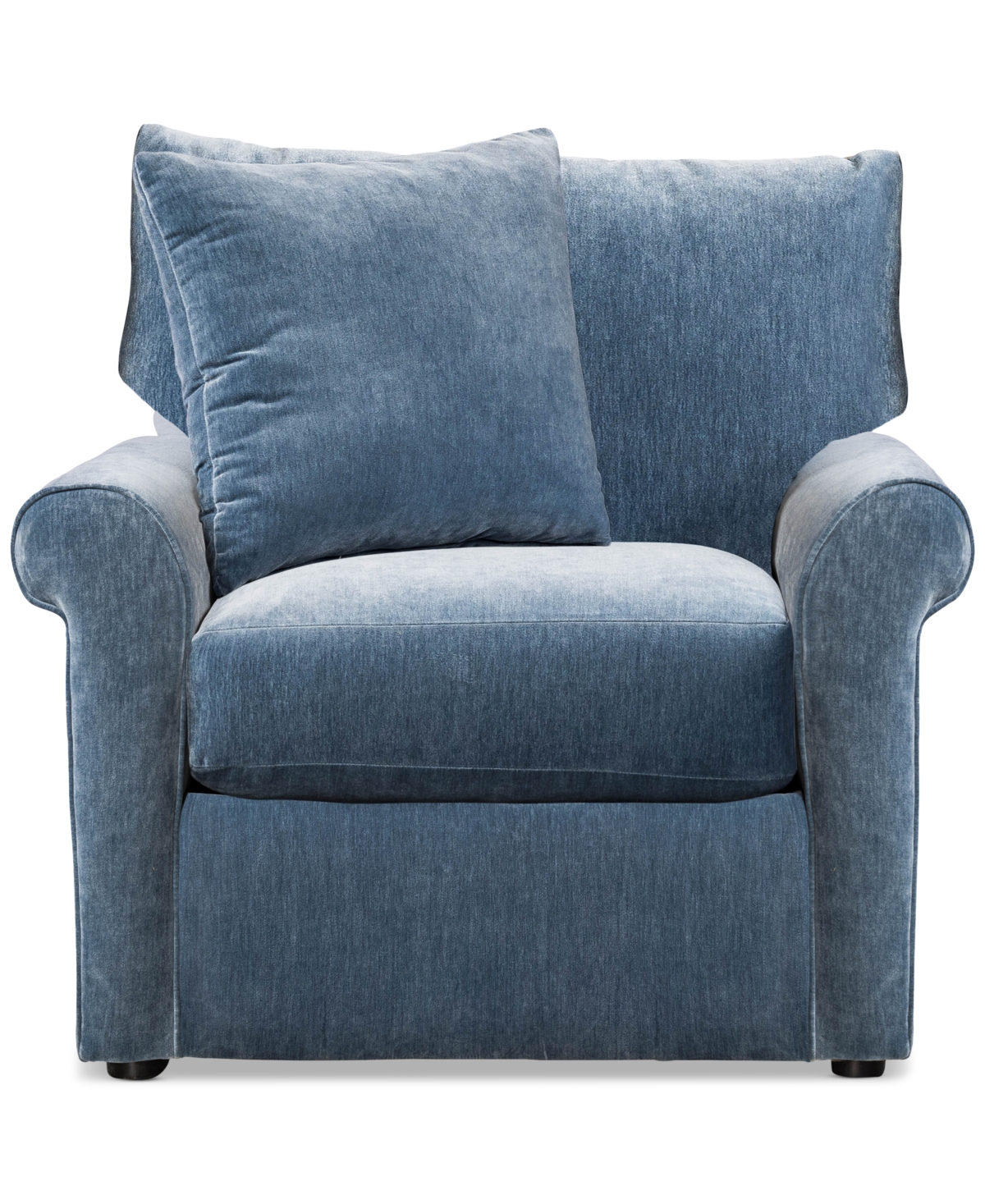 Macy's Wrenley 38" Amici Fabric Arm Chair, Created For  In Denim