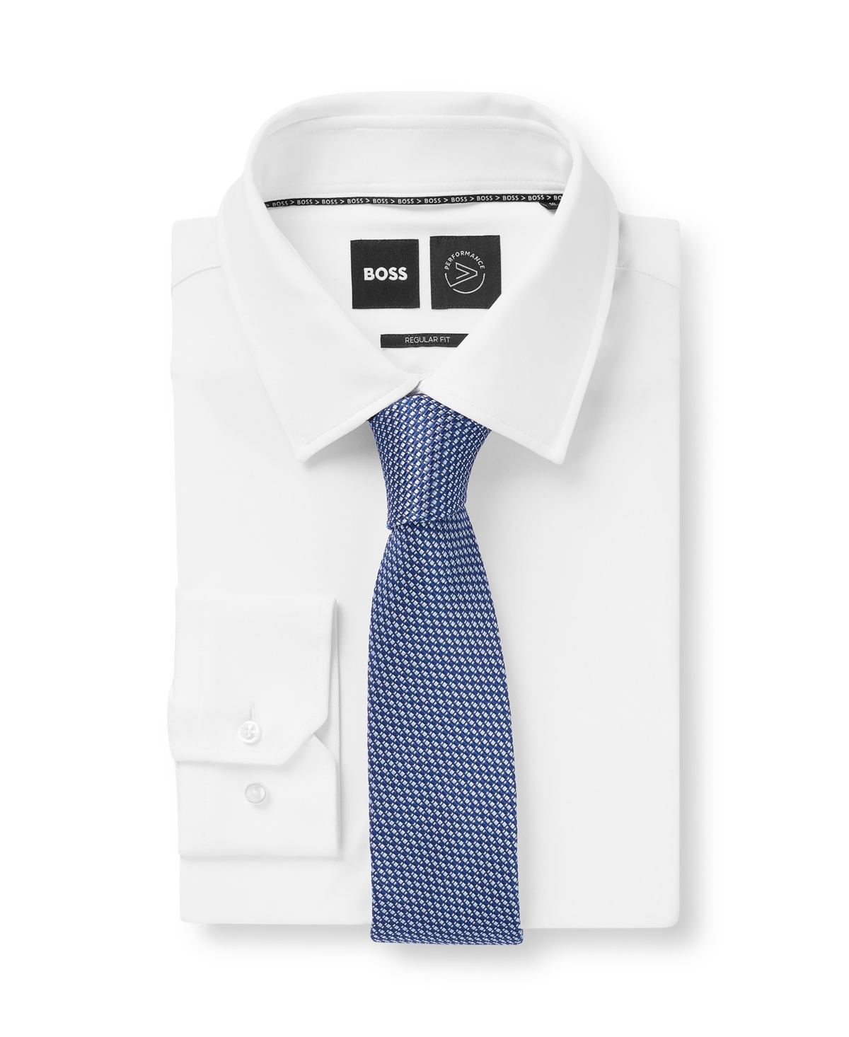 Hugo Boss Boss By  Men's Micro Pattern Silk-jacquard Tie In Light,pastel Blue