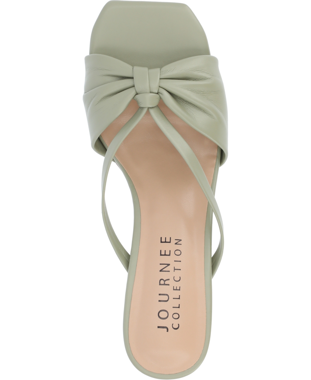 Journee Collection Women's Starling Kitten Heel Slip On Sandals In Sage