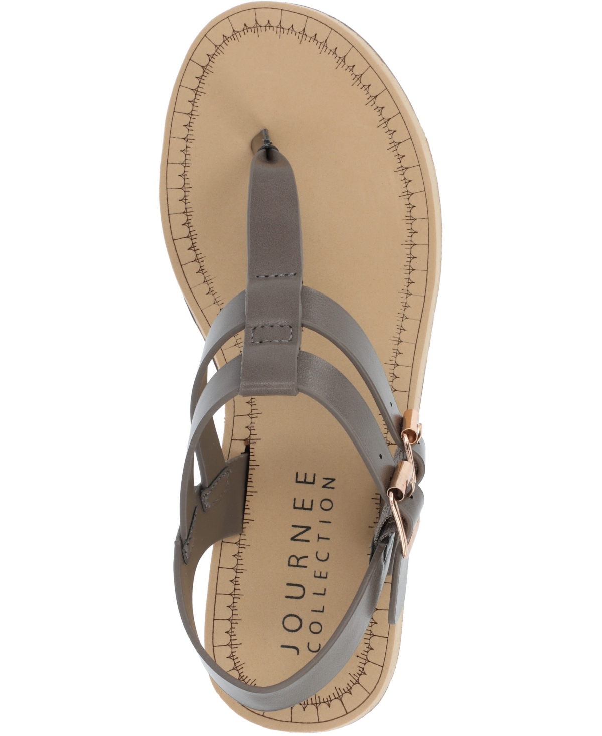 Journee Collection Women's Bianca Double Buckle Platform Wedge Sandals