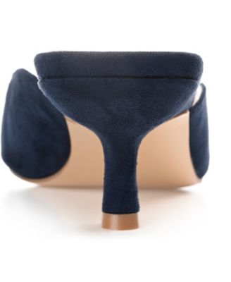 Women's Larna Square Toe Slip On Kitten Heels