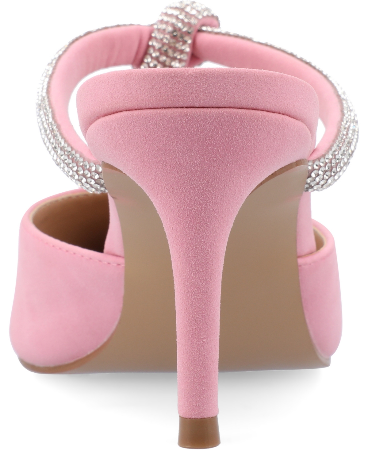 Journee Collection Women's Lunna Wide Width Mules Mid Stiletto Pointed Toe Pumps In Pink