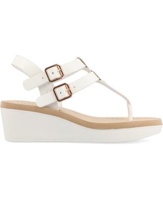 Women's Bianca Double Buckle Platform Wedge Sandals