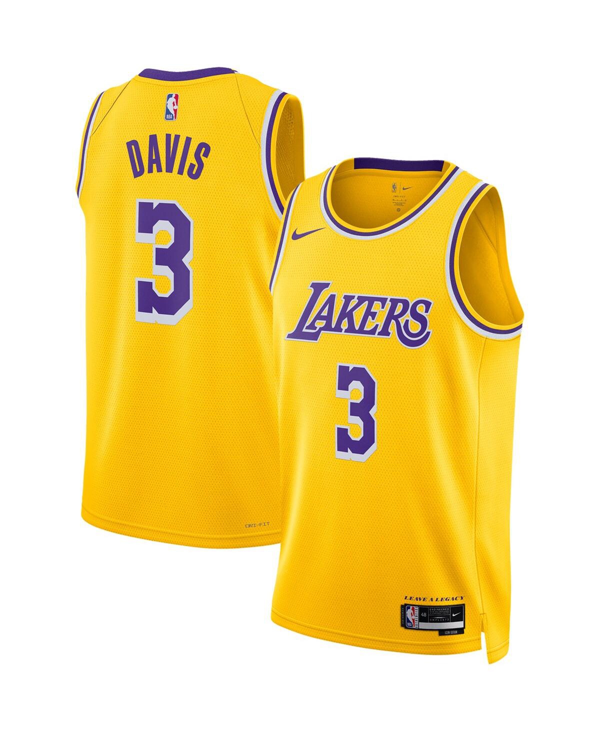 Men's and Women's Nike Anthony Davis Gold Los Angeles Lakers Swingman Jersey - Icon Edition - Gold