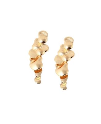 Women's Gold  Circular Drop Earrings