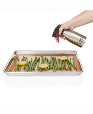 18/8 Stainless Steel Holds 16-Ounces Oil Sprayers, Non-Aerosol For Cooking Oil and Vinegar, Set of 2