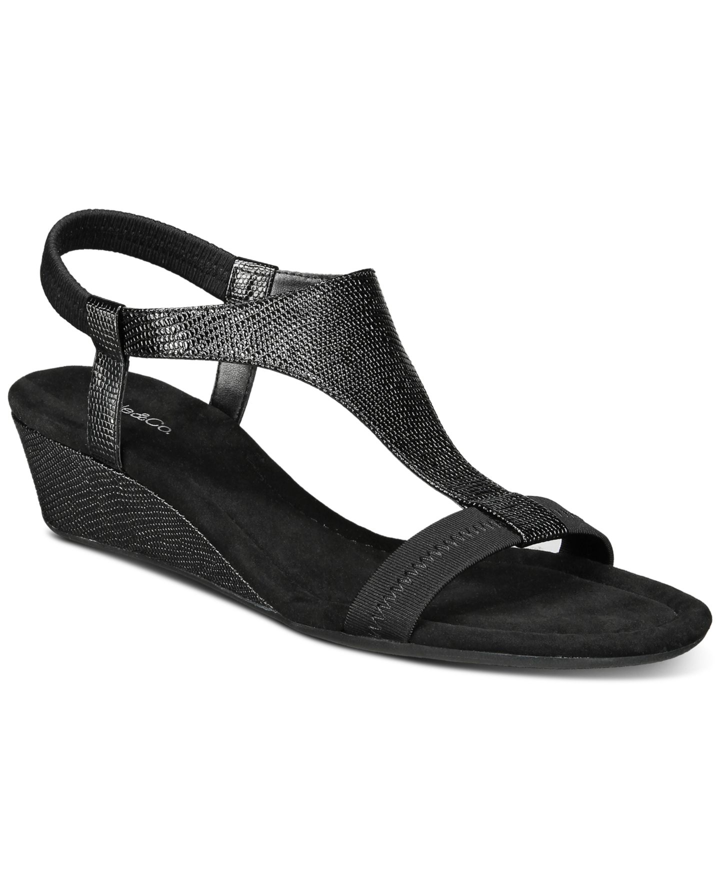 Женские сандалии Style & Co Step N Flex Vacanzaa Wedge, цвет: Чёрный, вариант 1 — фото 6