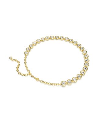 Round Cut, White, Gold-Tone Imber Necklace