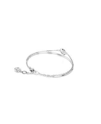 White, Rhodium Plated or Rose Gold-Tone Meteora Bangle Bracelet