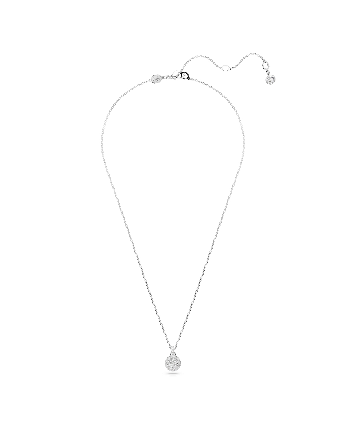 Swarovski White, Rhodium Plated or Gold-Tone or Rose-Gold Tone Meteora Pendant Necklace