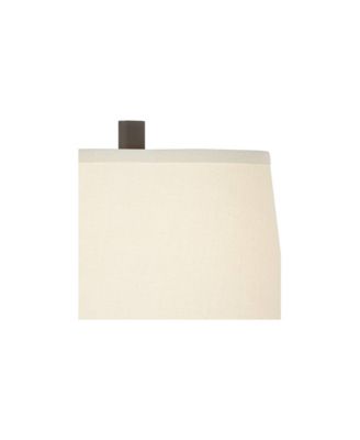 Easley Rustic Farmhouse Swing Arm Wall Lamp Matte Bronze Plug-in Light Fixture Fabric Drum Shade for Bedroom Bedside Living Room