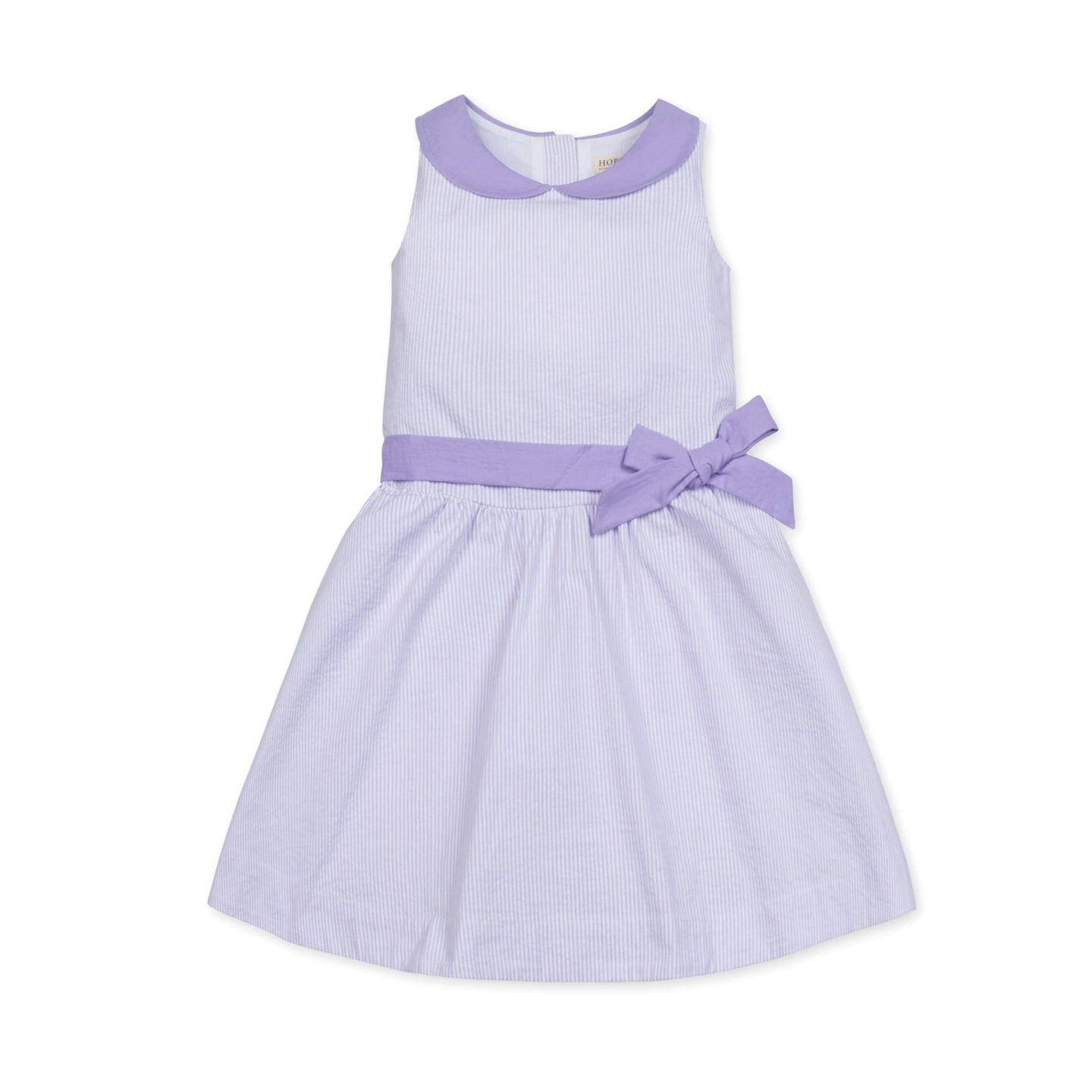 Платье Hope & Henry Peter Pan Collar Seersucker Dress для девочек-малышей, цвет: Лавандовый — фото 1