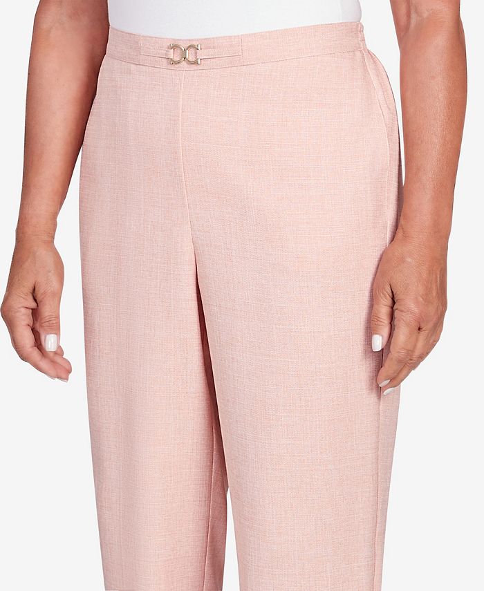 Alfred Dunner Women's English Garden Buckled Flat Front Waist Short