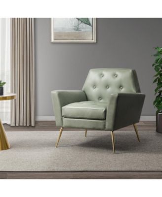 Modern Faux Leather Accent Chair for Living Room Bedroom