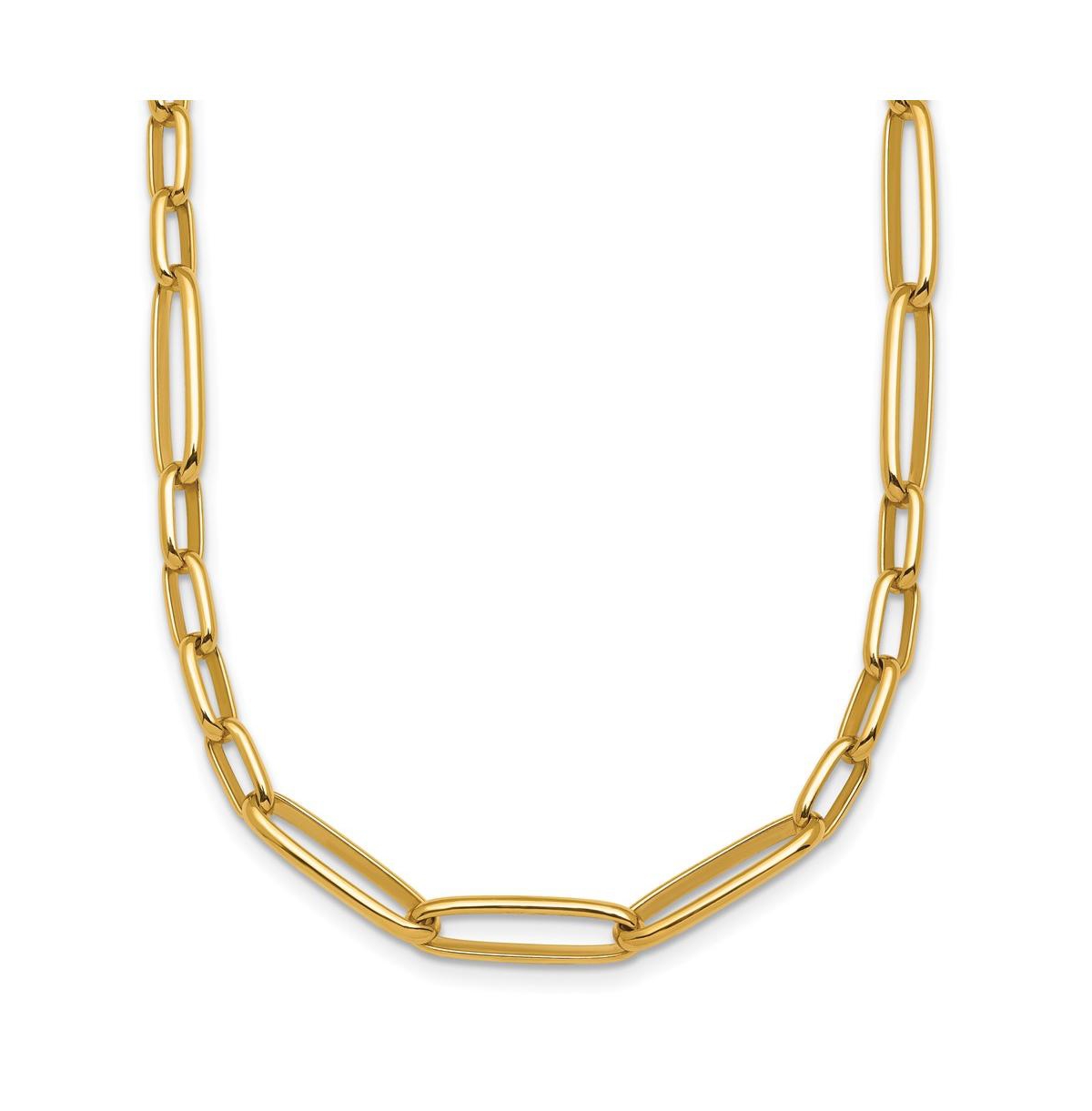 18k Yellow Gold Oval Links Necklace - Gold