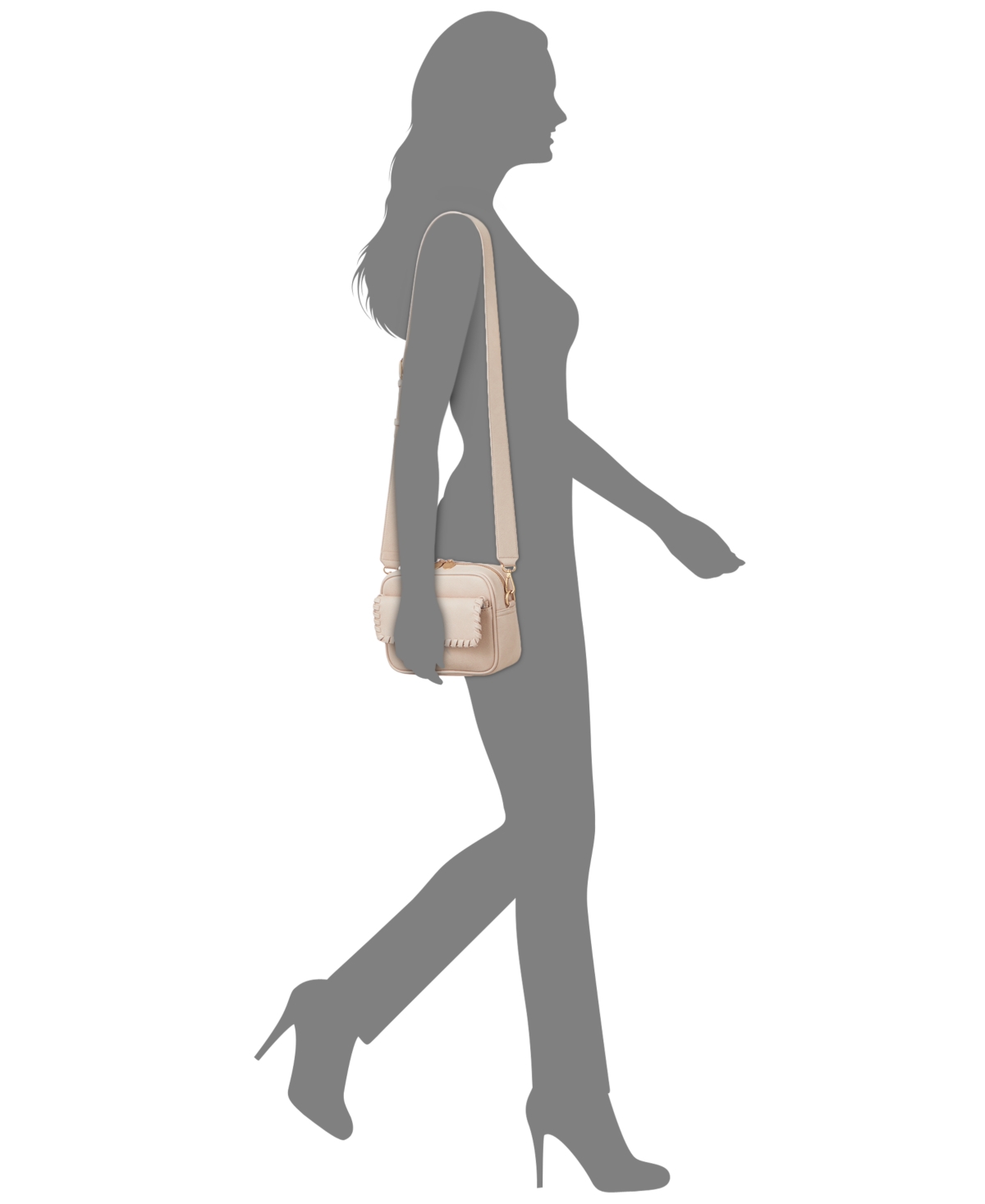 Style & Co Whip-stitch Camera Crossbody, Created For Macy's In Alabaster