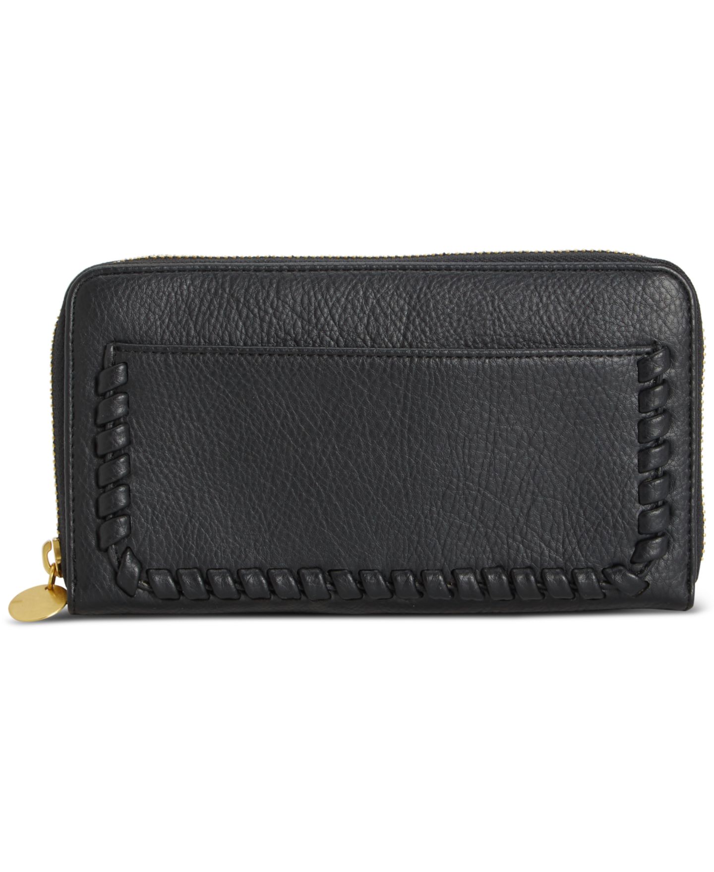 Женский кошелёк Style & Co Whip-Stitch Zip Wallet, цвет: Чёрный — фото 1