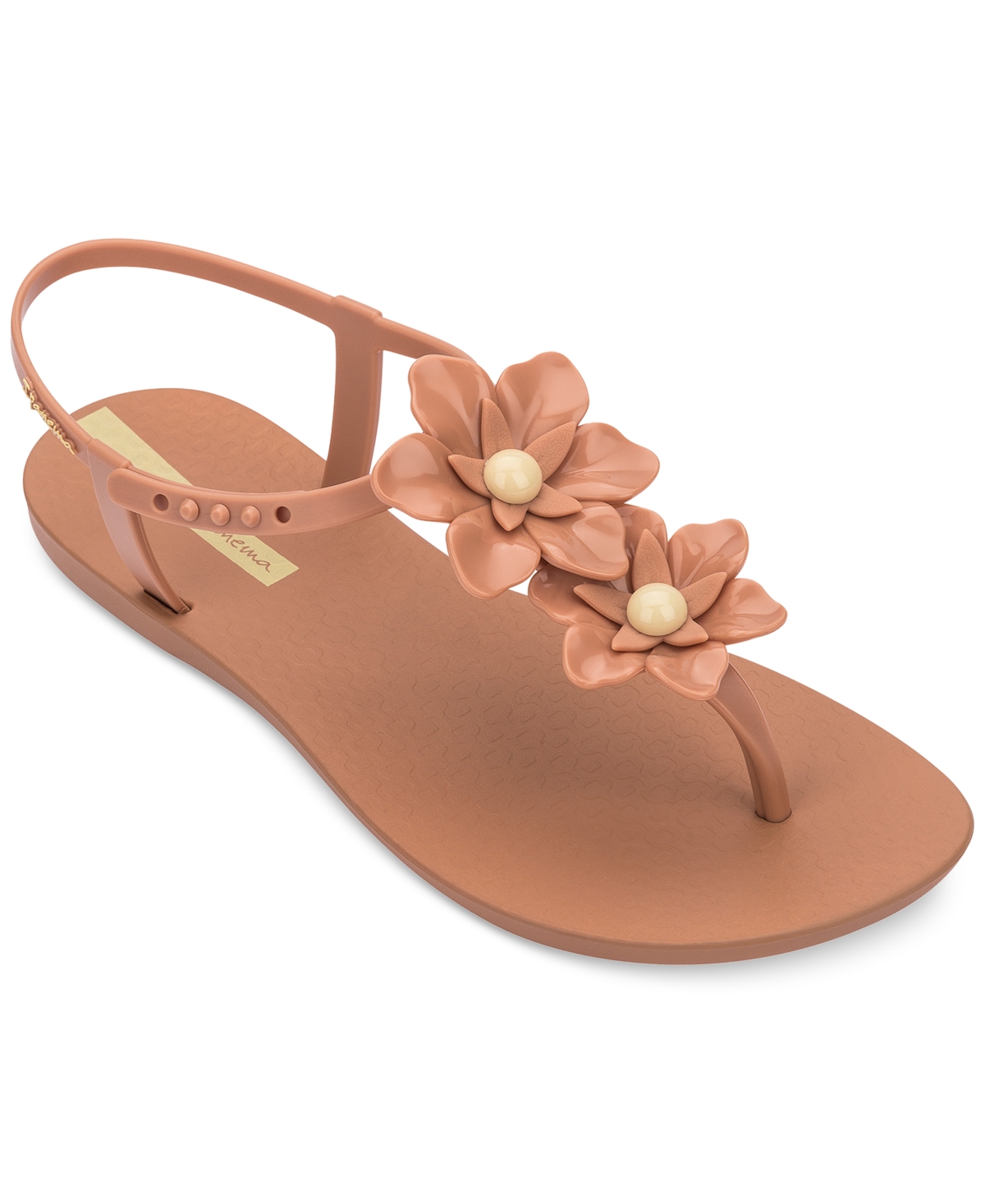 Class Duo Flower Fem Sandals - Brown