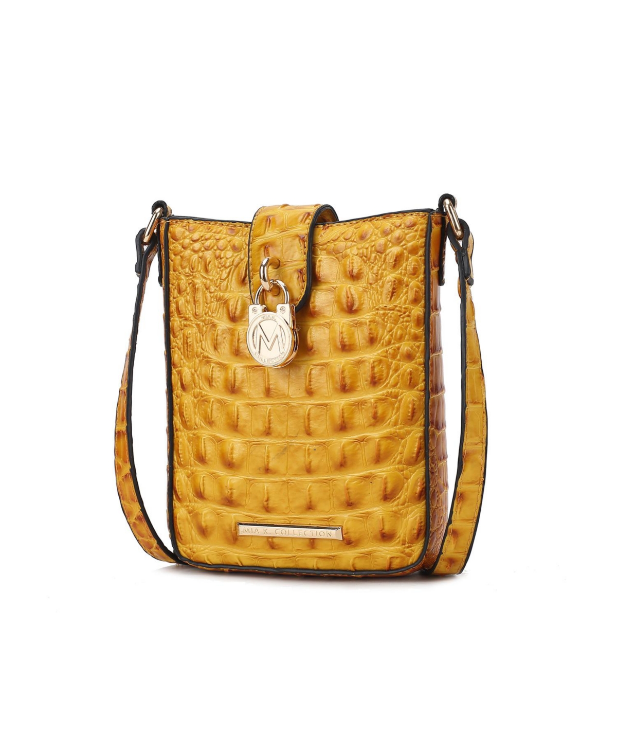 Mkf Collection Avery Faux Crocodile Embossed material Crossbody Bag by Mia K