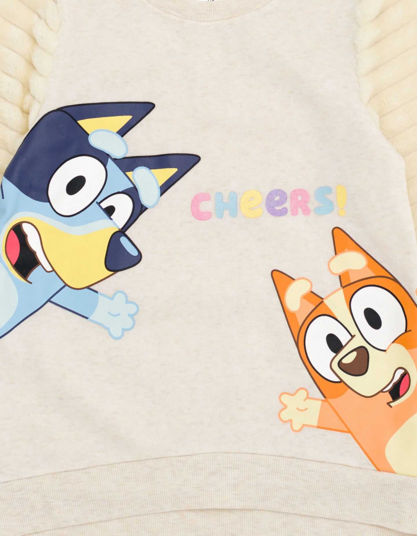 Толстовка Bluey Bingo Fleece Fur Sweatshirt Toddler Child для девочек, цвет: Белый — фото 2