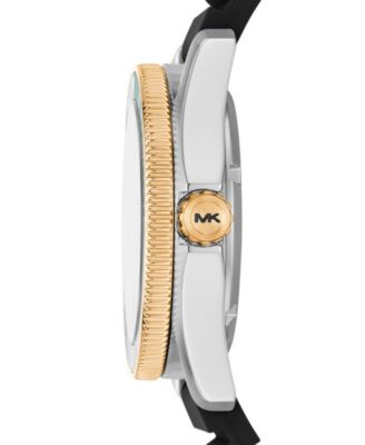 Michael Kors Men's Maritime Three-Hand Black Silicone Watch 42mm