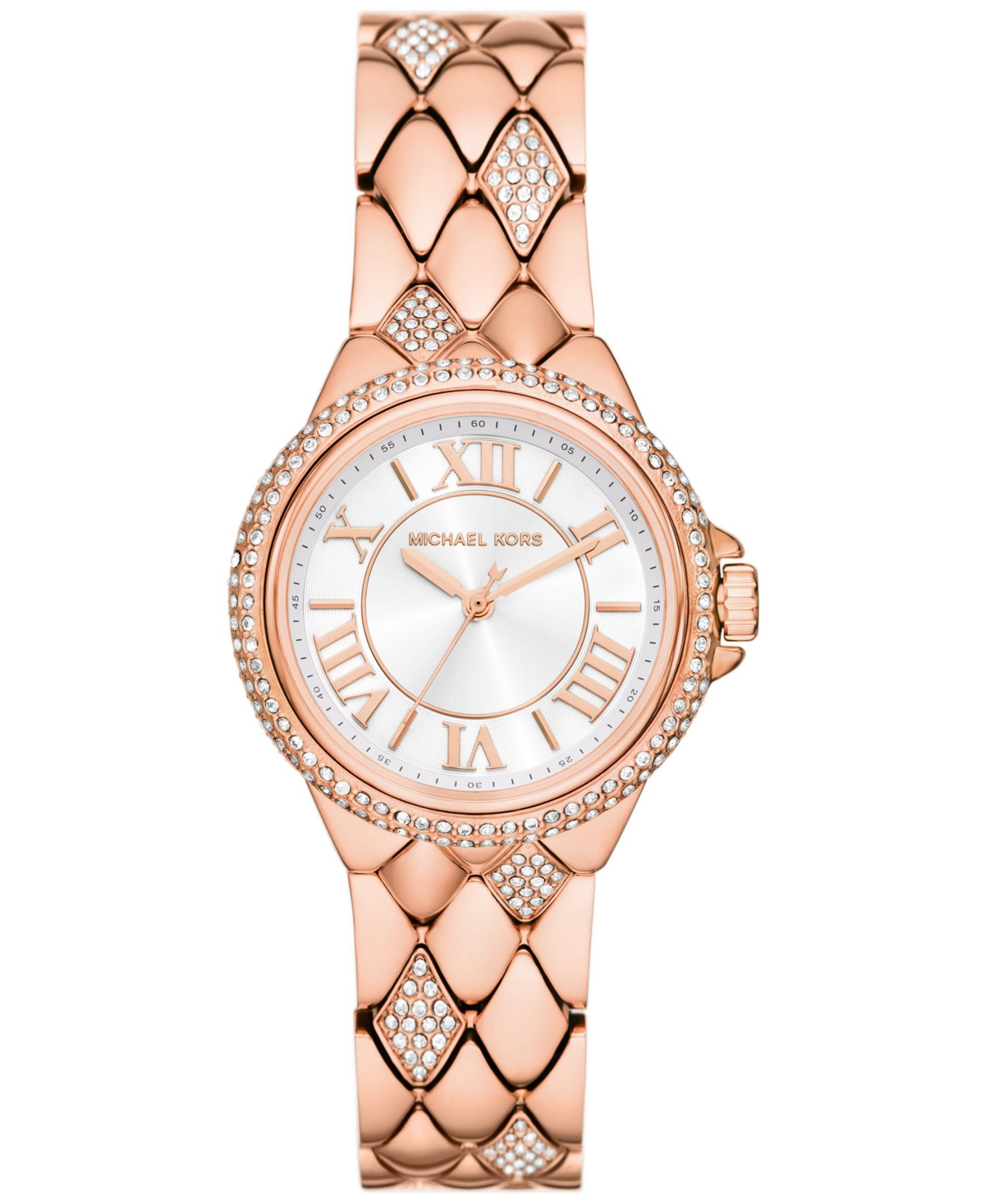 Michael Kors Women's Camille Three-hand Rose Gold-tone Stainless Steel Watch 33mm