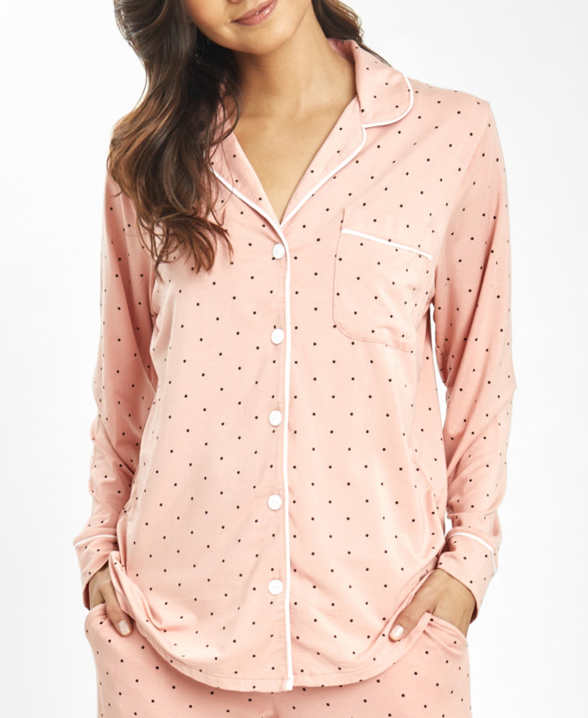 Women's The All-Day Lounge Print Shirt - Pepper Dot, Shell Pink