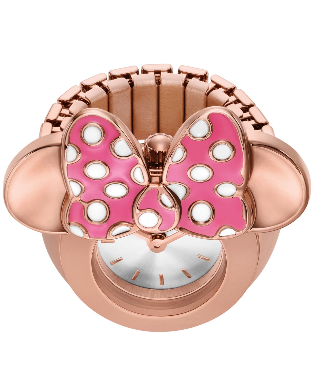 Fossil Women's Disney x Fossil Limited Edition Two-Hand Rose Gold-Tone Stainless Steel Watch Ring 16mm - Rose Gold-Tone