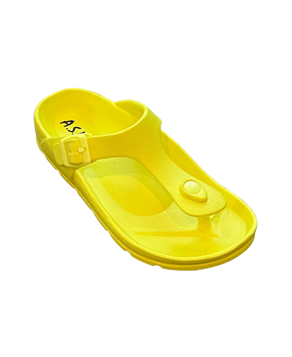 Women's Comfort Slide Thong Buckle Eva Flat Sandal - Grey