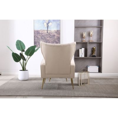 Modern Accent Chair with Ottoman