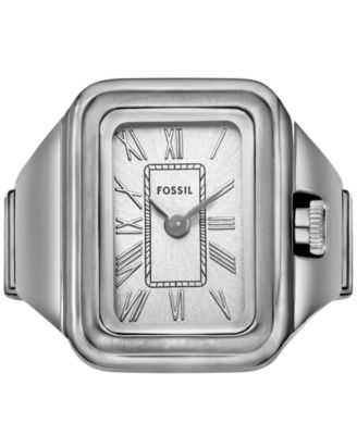 Women's Raquel Two-Hand Silver-Tone Stainless Steel Ring Watch 14mm