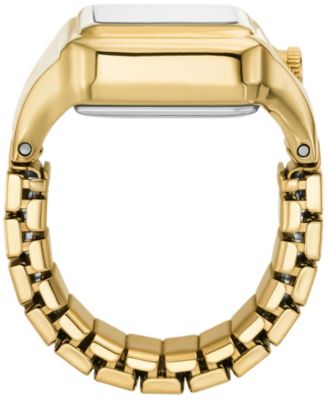 Women's Raquel Two-Hand Gold-Tone Stainless Steel Ring Watch 14mm