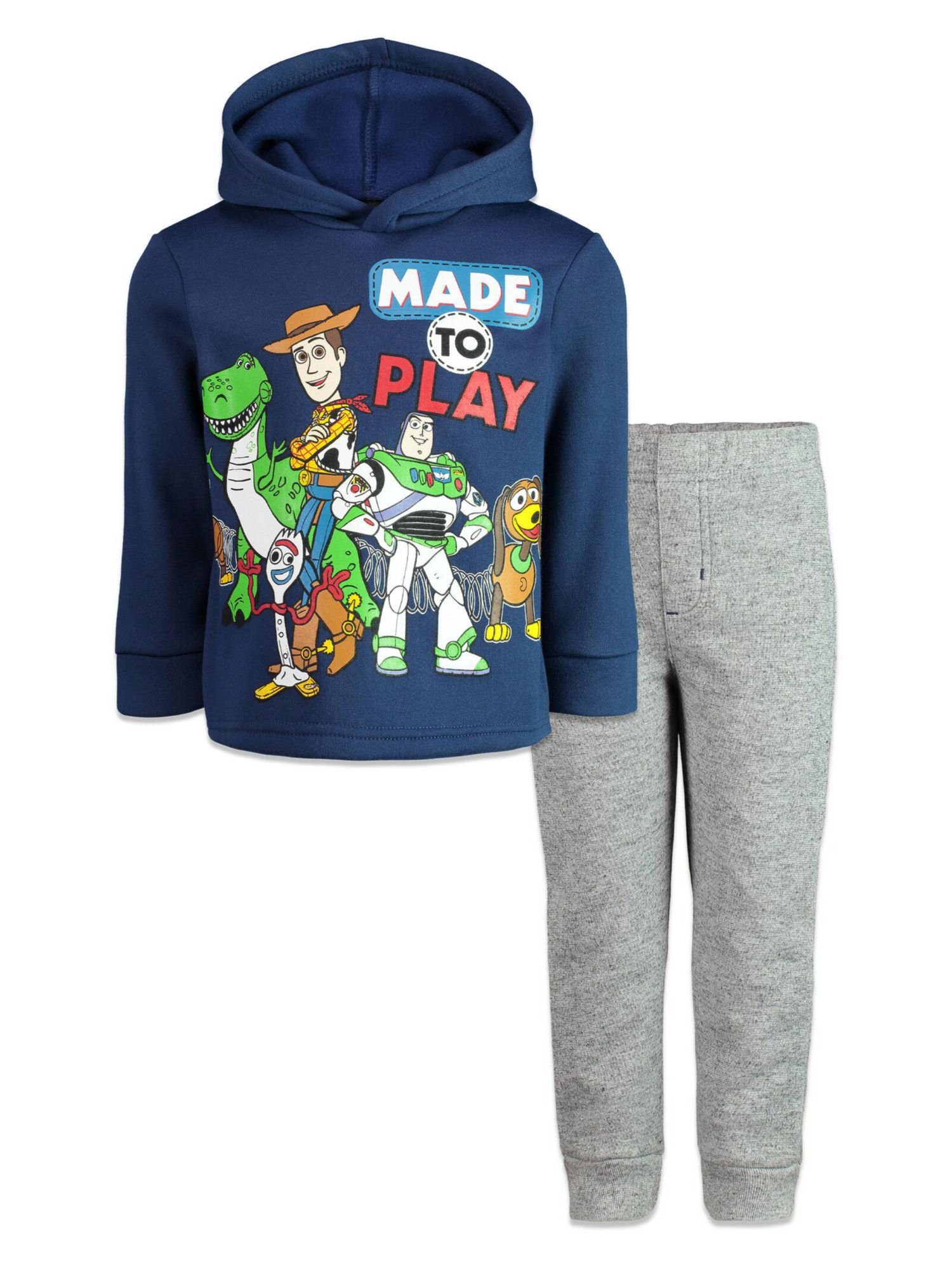 Little Boys Boys(2T-6) Disney Pixar Woody Buzz Lightyear Forky Fleece Hoodie and Jogger Pants Outfit Set